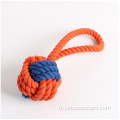 Morsure résistante au jouet de chien de corde en coton à main